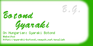 botond gyaraki business card